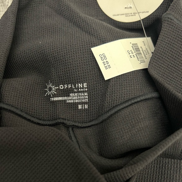 BNWT aerie offline real me waffle crossover 7/8 leggings - Picture 3 of 10